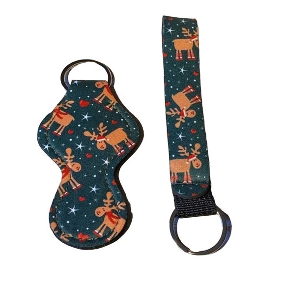5 for $25 Stocking Stuffers Wrist Strap Lip Balm Holder Keychain Lipstick Keyrin - Picture 5 of 5